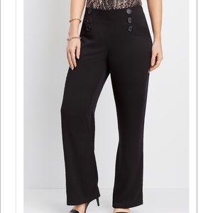 H &M SAILOR WIDE LEG High waist Black pants ,size 4